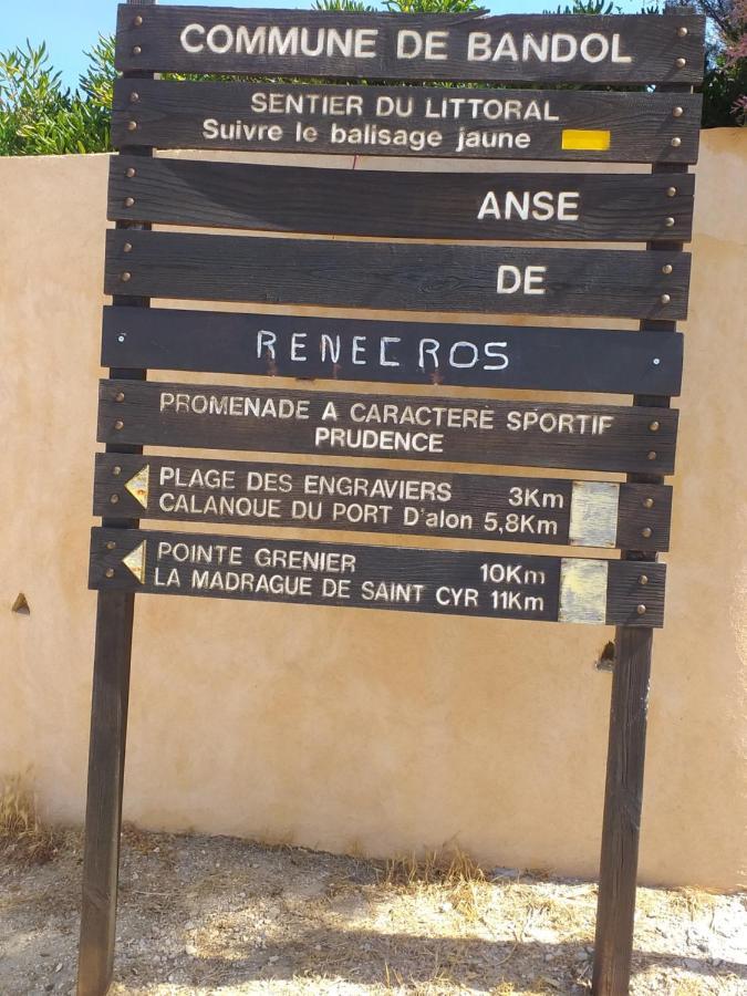 Joli studio res au calme en rez de jardin à Bandol. Esterno foto